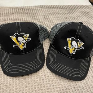 Set of Two Pittsburgh Penguins Adjustable Baseball Hats